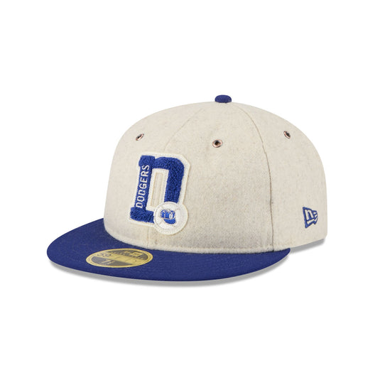 Brooklyn Dodgers Wool Letterman Retro Crown 59FIFTY Fitted Hat - New Era Cap