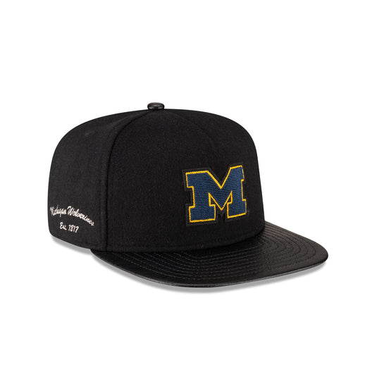 Michigan Wolverines Wool Letterman 9FIFTY A-Frame Snapback Hat - New Era Cap