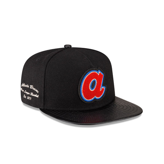 Atlanta Braves Wool Letterman 9FIFTY A-Frame Snapback Hat - New Era Cap