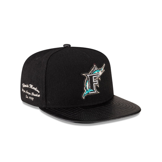 Miami Marlins Wool Letterman 9FIFTY A-Frame Snapback Hat - New Era Cap