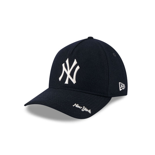 New York Yankees Wool Letterman 9TWENTY A-Frame Adjustable Hat Adjustable Hat - New Era Cap