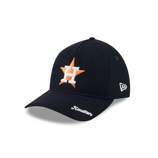 Houston Astros Wool Letterman 9TWENTY A-Frame Adjustable Hat Adjustable Hat - New Era Cap