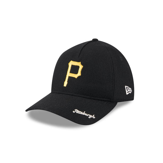 Pittsburgh Pirates Wool Letterman 9TWENTY A-Frame Adjustable Hat Adjustable Hat - New Era Cap