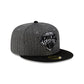 Just Caps Black Pinstripe New York Knicks 59FIFTY Fitted Hat