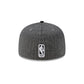 Just Caps Black Pinstripe New York Knicks 59FIFTY Fitted Hat
