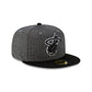 Just Caps Black Pinstripe Miami Heat 59FIFTY Fitted Hat