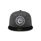 Just Caps Black Pinstripe Philadelphia 76ers 59FIFTY Fitted Hat