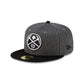 Just Caps Black Pinstripe Denver Nuggets 59FIFTY Fitted Hat