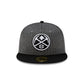 Just Caps Black Pinstripe Denver Nuggets 59FIFTY Fitted Hat
