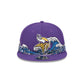 Minnesota Vikings Tidal Flow Retro Crown 9FIFTY Adjustable Hat