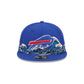 Buffalo Bills Tidal Flow Retro Crown 9FIFTY Adjustable Hat