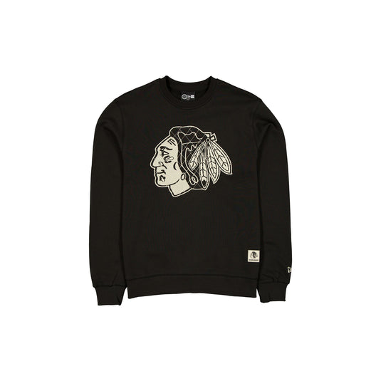 Chicago Blackhawks Quilted Crewneck - New Era Cap