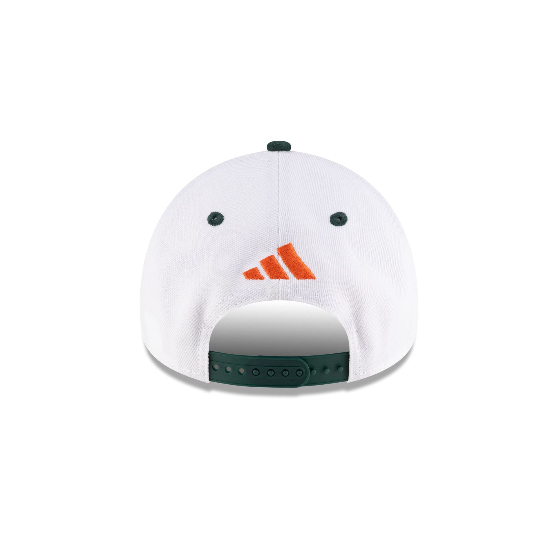 New Era x adidas Miami Hurricanes White 9FORTY A-Frame Snapback