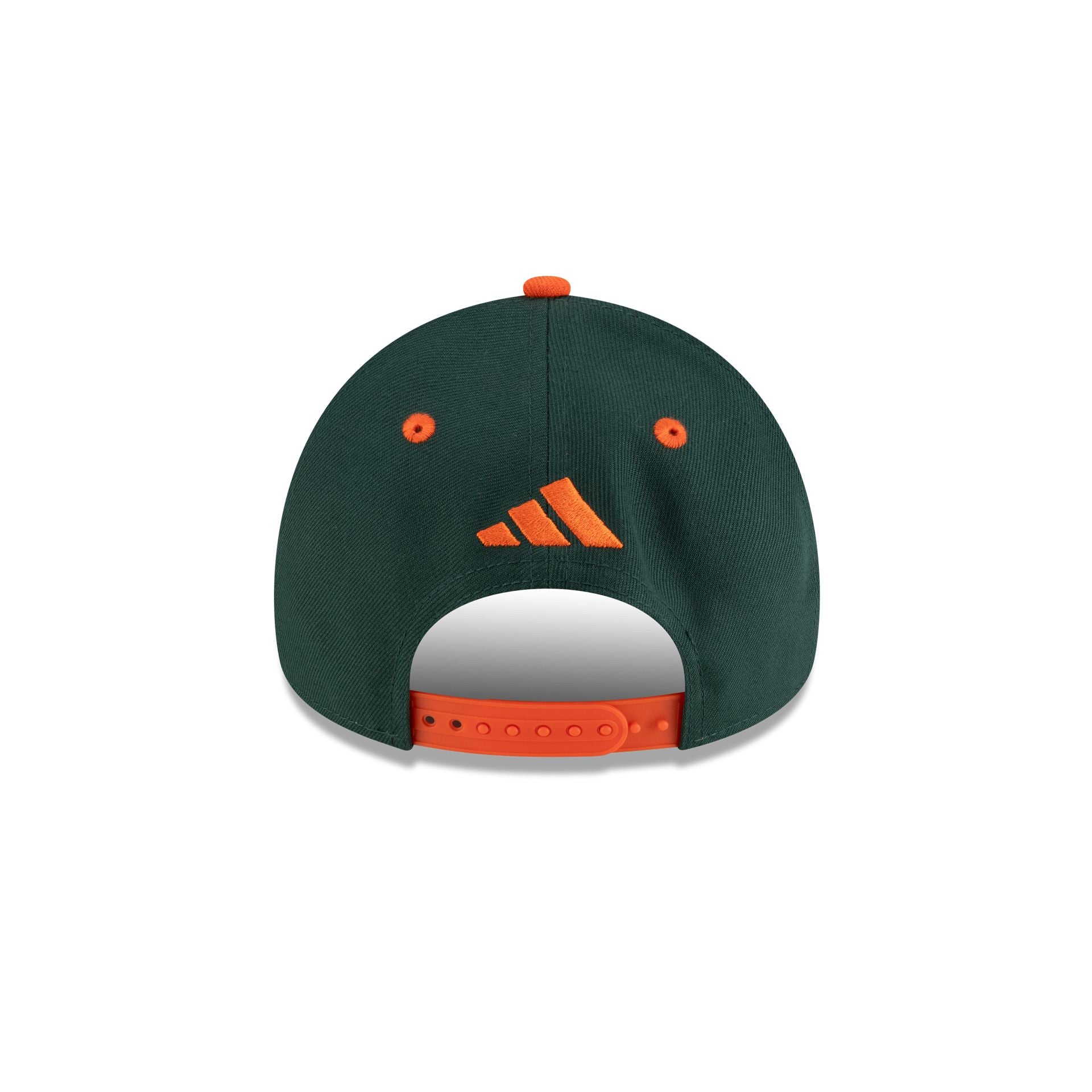NEW ERA 9FIFTY キャップ グリーン×オレンジ New Era x adidas Miami Hurricanes Green 9FORTY A-Frame Snapback