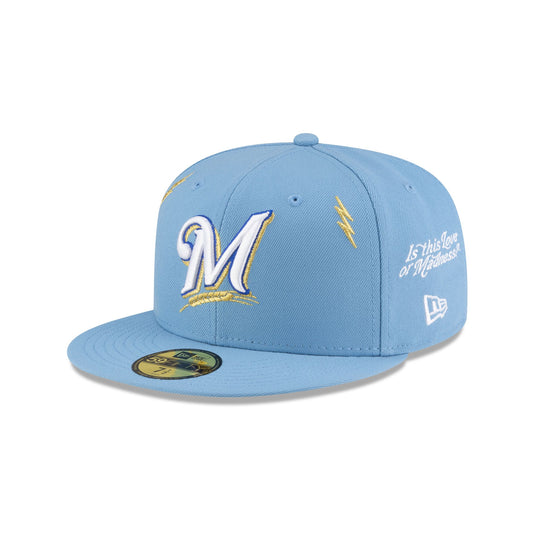 Diet Starts Monday x Milwaukee Brewers Lightening Bolts 59FIFTY Fitted Hat - New Era Cap