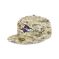 Baltimore Ravens 2025 Salute to Service Fan Gear 59FIFTY Fitted Hat