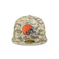 Cleveland Browns 2025 Salute to Service Fan Gear 59FIFTY Fitted Hat