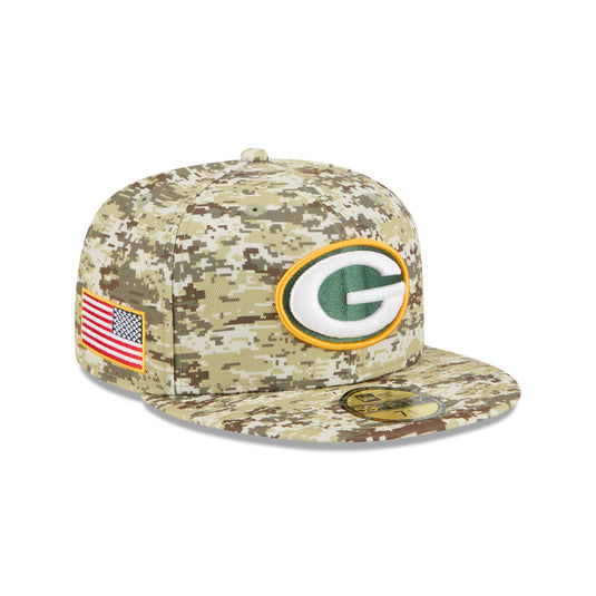 Green Bay Packers 2025 Salute to Service Fan Gear 59FIFTY Fitted Hat - New Era Cap