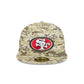 San Francisco 49ers 2025 Salute to Service Fan Gear 59FIFTY Fitted Hat