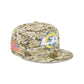Los Angeles Rams 2025 Salute to Service Fan Gear 59FIFTY Fitted Hat