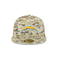 Los Angeles Chargers 2025 Salute to Service Fan Gear 59FIFTY Fitted Hat