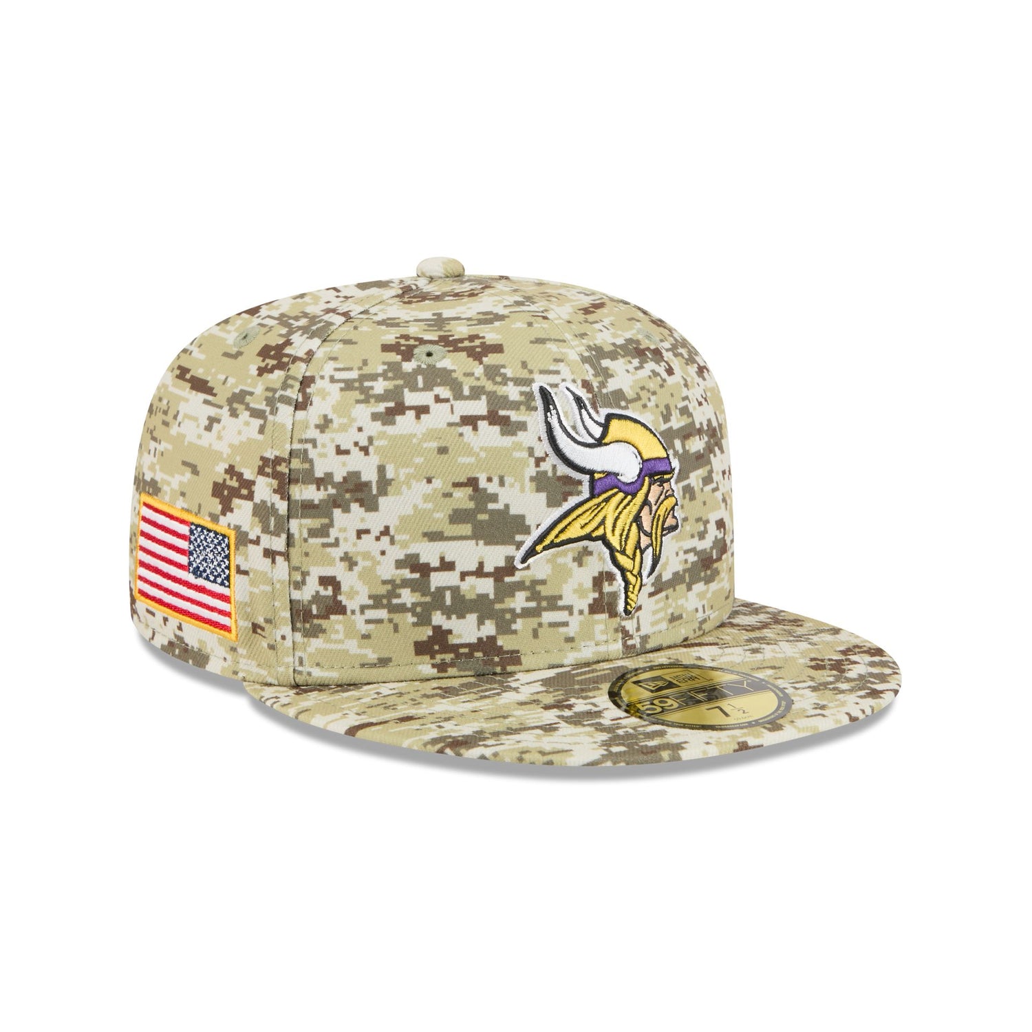 Minnesota Vikings 2025 Salute to Service Fan Gear 59FIFTY Fitted Hat