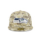 Seattle Seahawks 2025 Salute to Service Fan Gear 59FIFTY Fitted Hat
