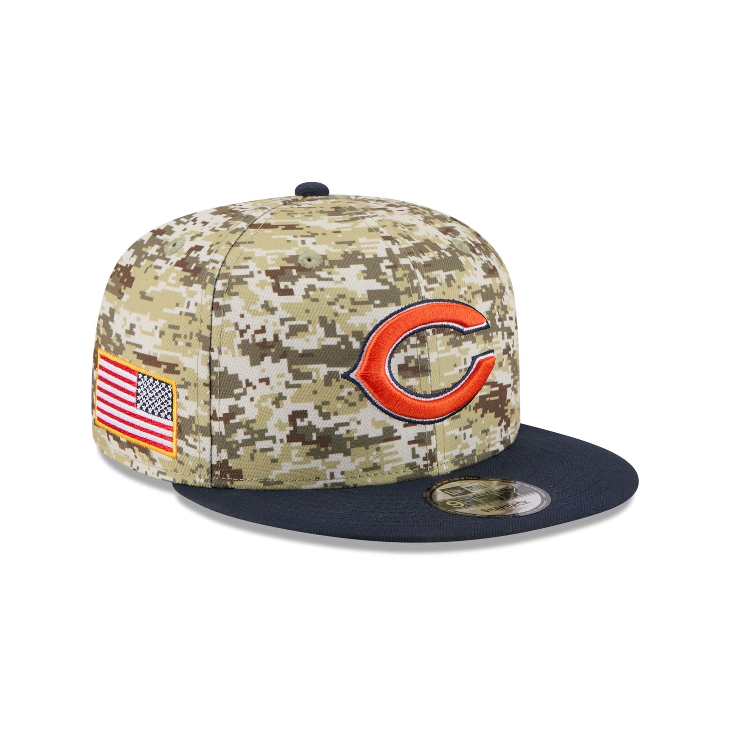Chicago Bears 2025 Salute to Service Fan Gear 9FIFTY Snapback Hat
