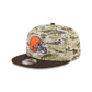 Cleveland Browns 2025 Salute to Service Fan Gear 9FIFTY Snapback Hat