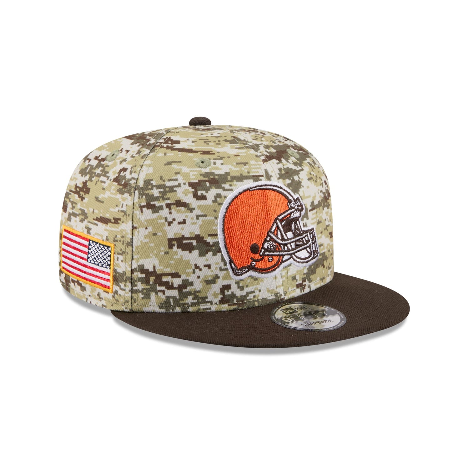 Cleveland Browns 2025 Salute to Service Fan Gear 9FIFTY Snapback Hat