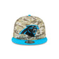 Carolina Panthers 2025 Salute to Service Fan Gear 9FIFTY Snapback Hat