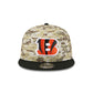 Cincinnati Bengals 2025 Salute to Service Fan Gear 9FIFTY Snapback Hat