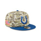 Indianapolis Colts 2025 Salute to Service Fan Gear 9FIFTY Snapback Hat