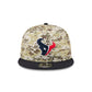Houston Texans 2025 Salute to Service Fan Gear 9FIFTY Snapback Hat