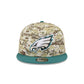 Philadelphia Eagles 2025 Salute to Service Fan Gear 9FIFTY Snapback Hat