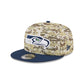 Seattle Seahawks 2025 Salute to Service Fan Gear 9FIFTY Snapback Hat