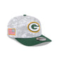 Green Bay Packers 2025 Salute to Service Fan Gear 9SEVENTY Stretch-Snap Hat