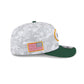 Green Bay Packers 2025 Salute to Service Fan Gear 9SEVENTY Stretch-Snap Hat