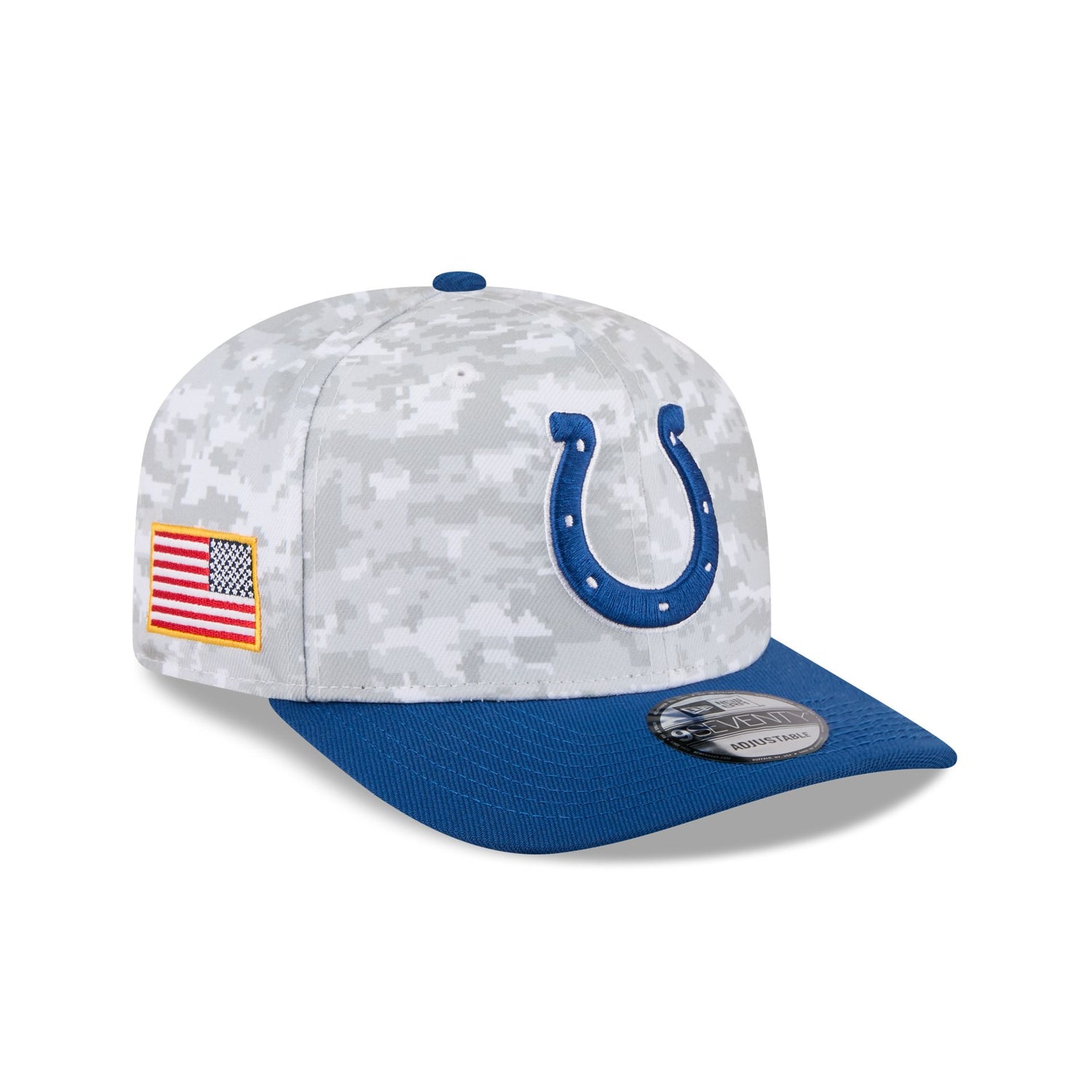 Indianapolis Colts 2025 Salute to Service Fan Gear 9SEVENTY Stretch-Snap Hat