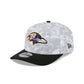 Baltimore Ravens 2025 Salute to Service Fan Gear 9SEVENTY Stretch-Snap Hat