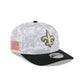 New Orleans Saints 2025 Salute to Service Fan Gear 9SEVENTY Stretch-Snap Hat