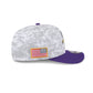Minnesota Vikings 2025 Salute to Service Fan Gear 9SEVENTY Stretch-Snap Hat