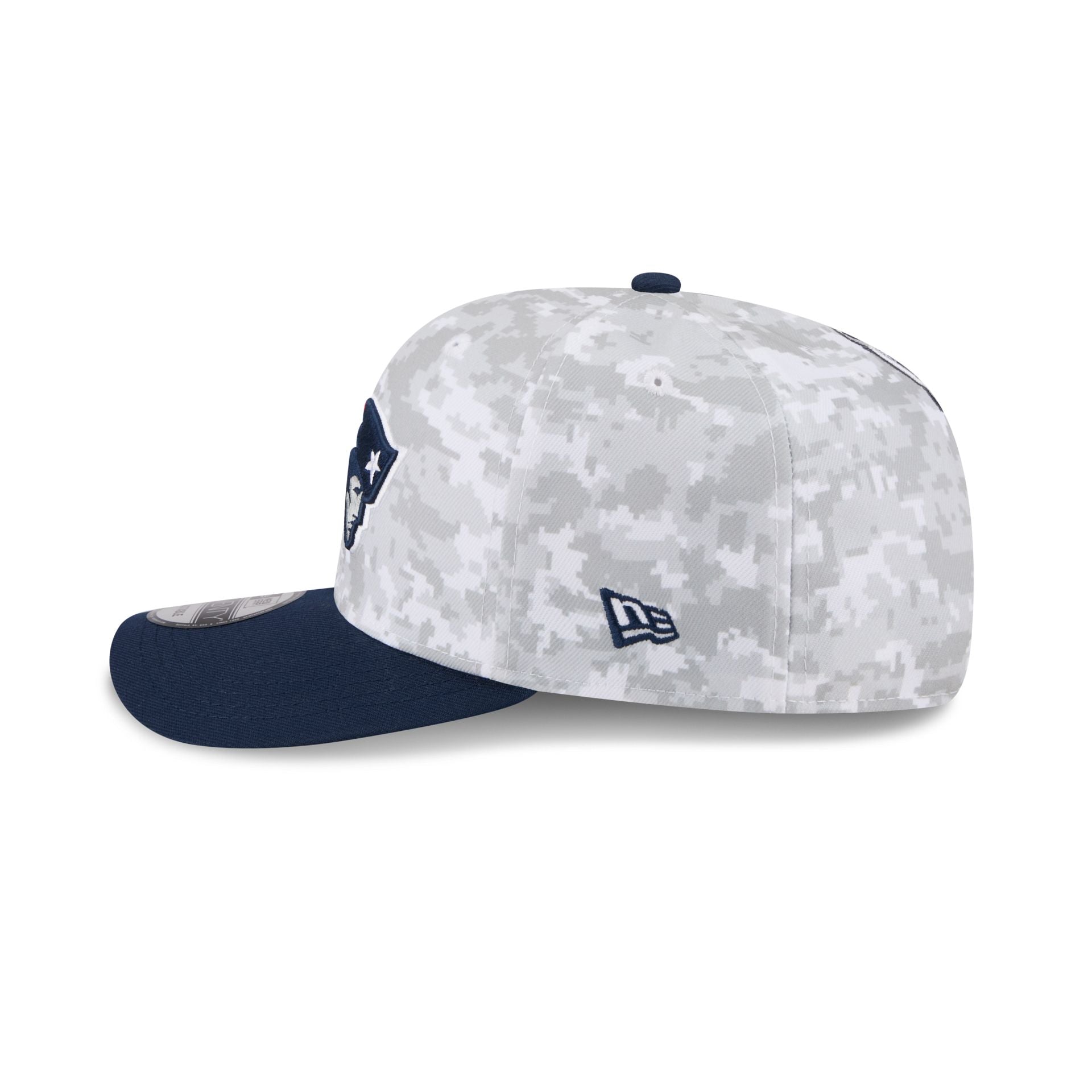 New England Patriots 2025 Salute to Service Fan Gear 9SEVENTY Stretch-Snap Hat