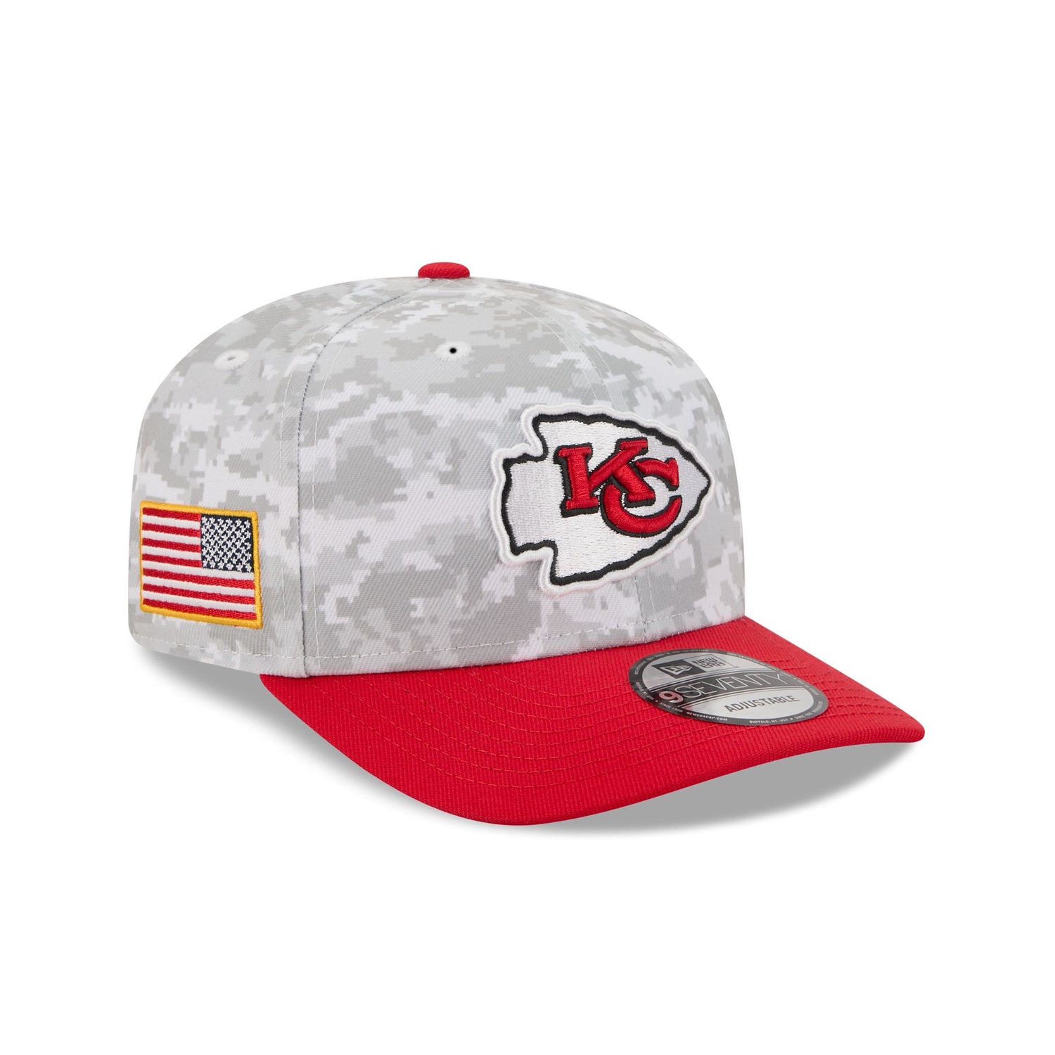 Kansas City Chiefs 2025 Salute to Service Fan Gear 9SEVENTY Stretch-Snap Hat