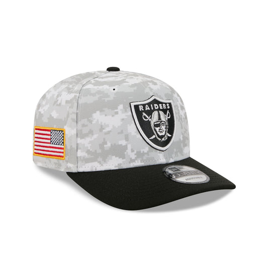 Las Vegas Raiders 2025 Salute to Service Fan Gear 9SEVENTY Stretch-Snap Hat - New Era Cap
