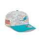 Miami Dolphins 2025 Salute to Service Fan Gear 9SEVENTY Stretch-Snap Hat