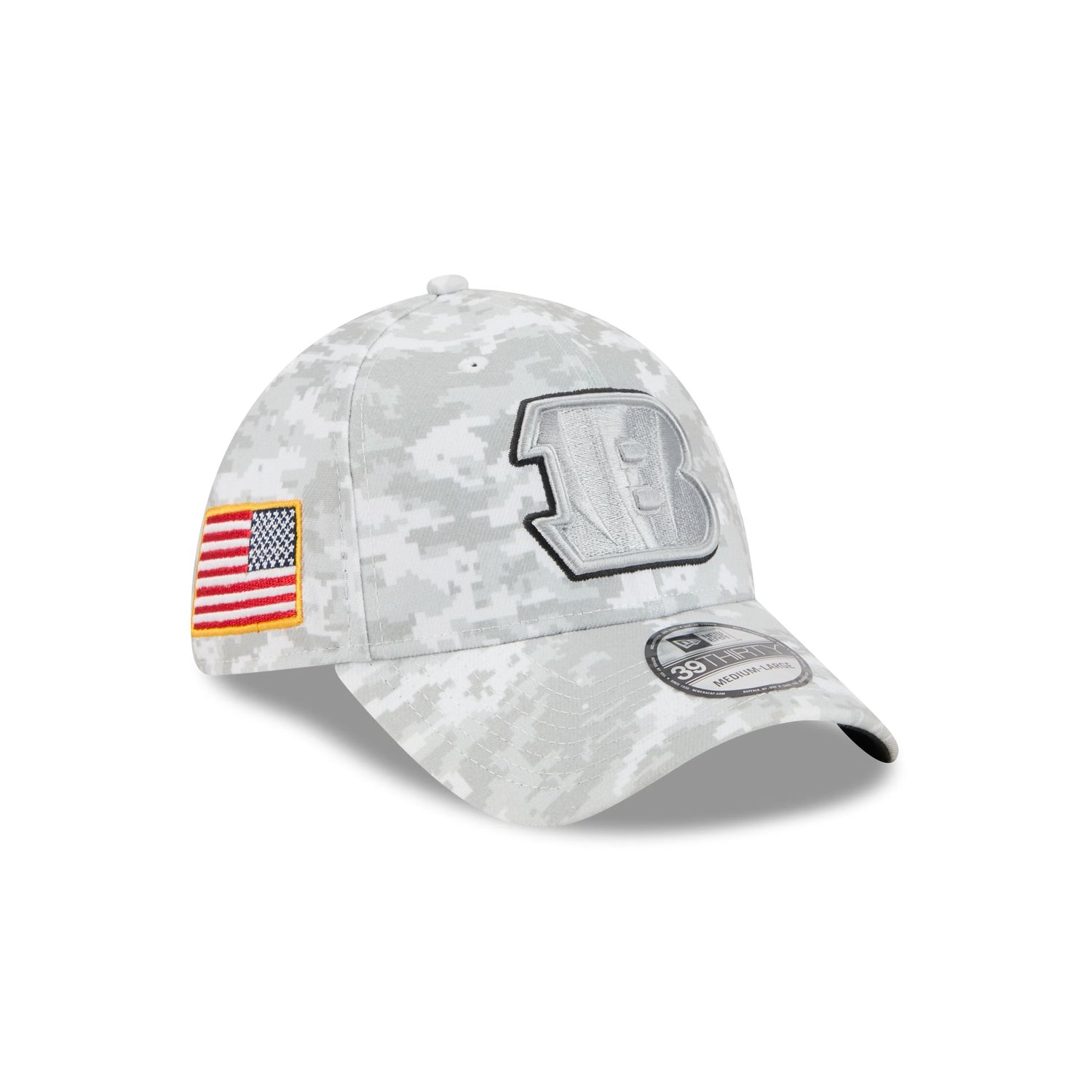 Cincinnati Bengals 2025 Salute to Service Fan Gear 39THIRTY Stretch Fit Hat