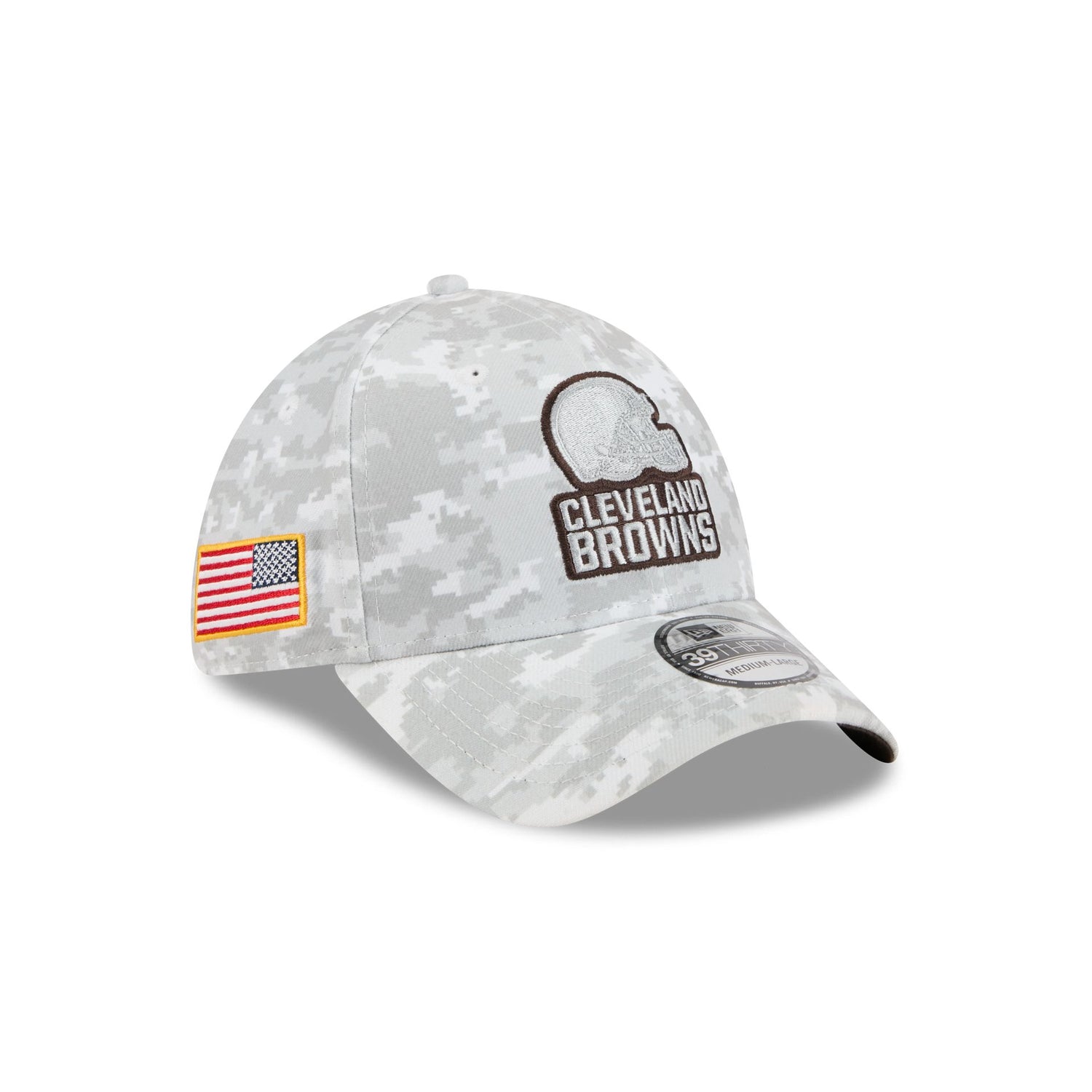 Cleveland Browns 2025 Salute to Service Fan Gear 39THIRTY Stretch Fit Hat
