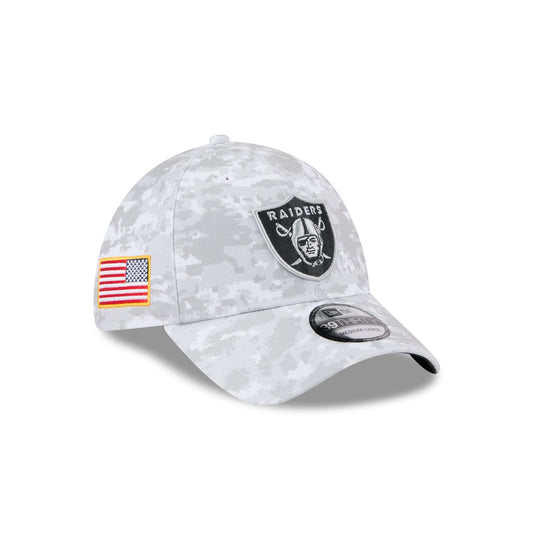Las Vegas Raiders 2025 Salute to Service Fan Gear 39THIRTY Stretch Fit Hat - New Era Cap