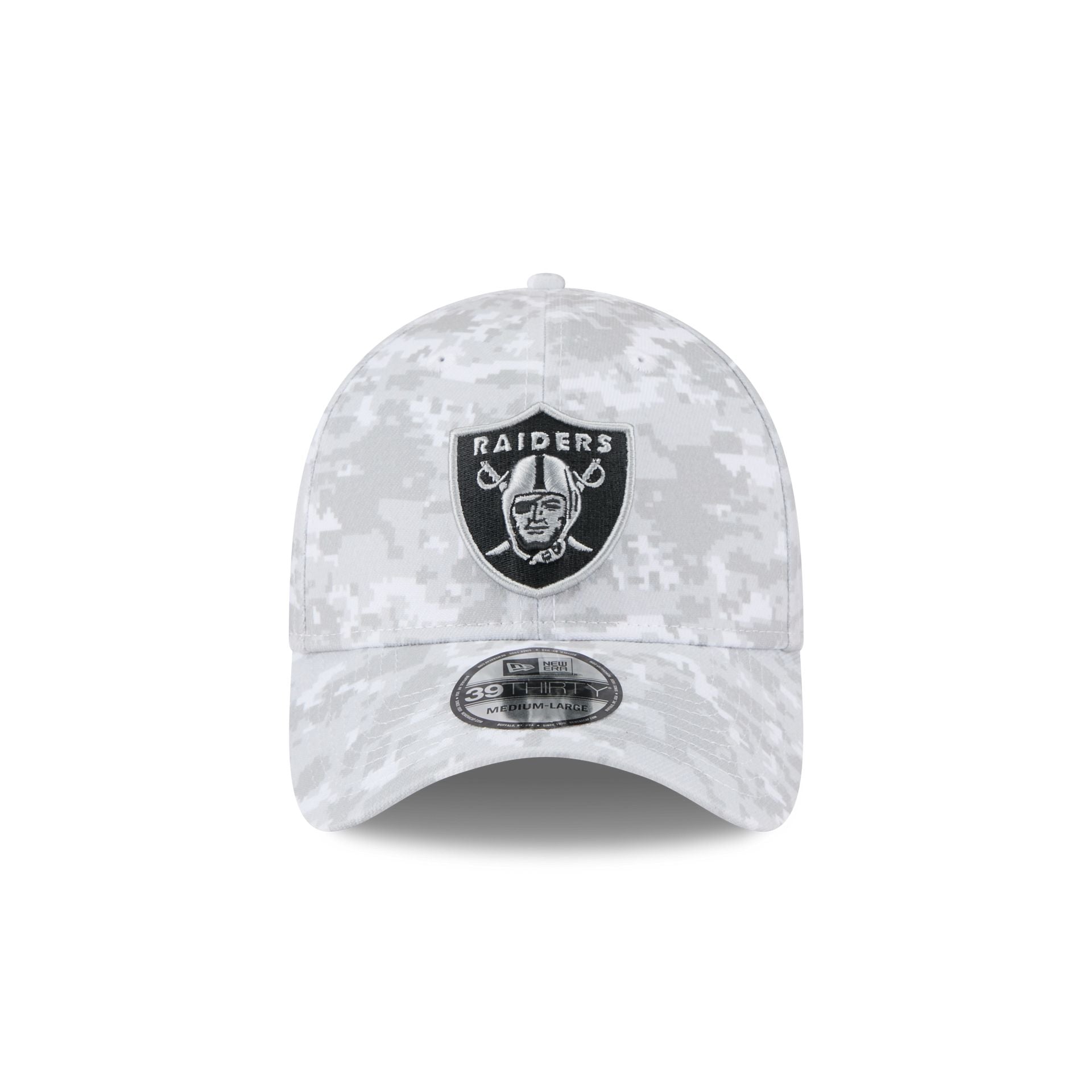Las Vegas Raiders 2025 Salute to Service Fan Gear 39THIRTY Stretch Fit Hat
